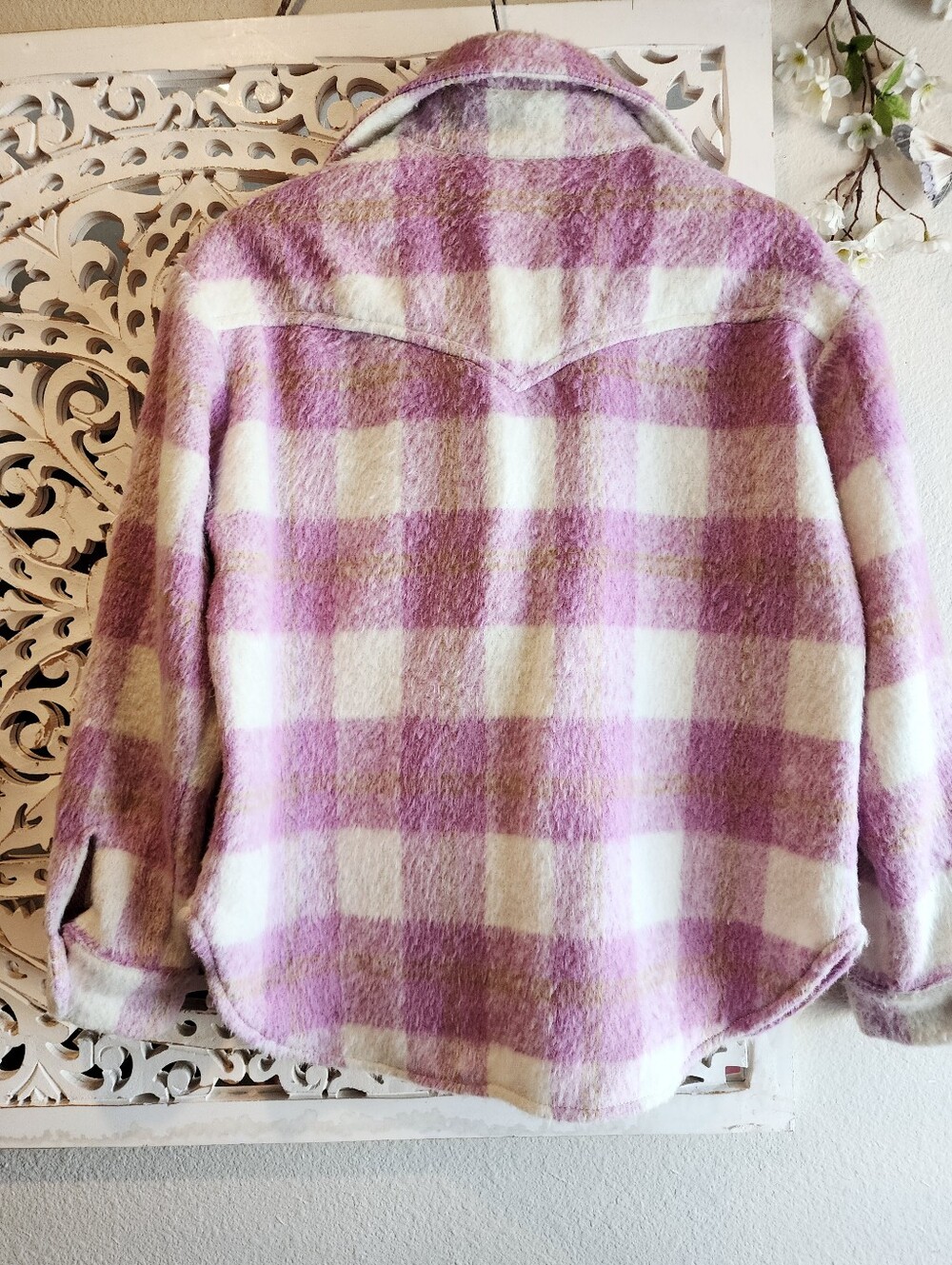 R.G. KANE PLAID PINK FRONT BUTTON LONG SLEEVE SHIRT WOMENS SIZE SMALL - Picture 4 of 15